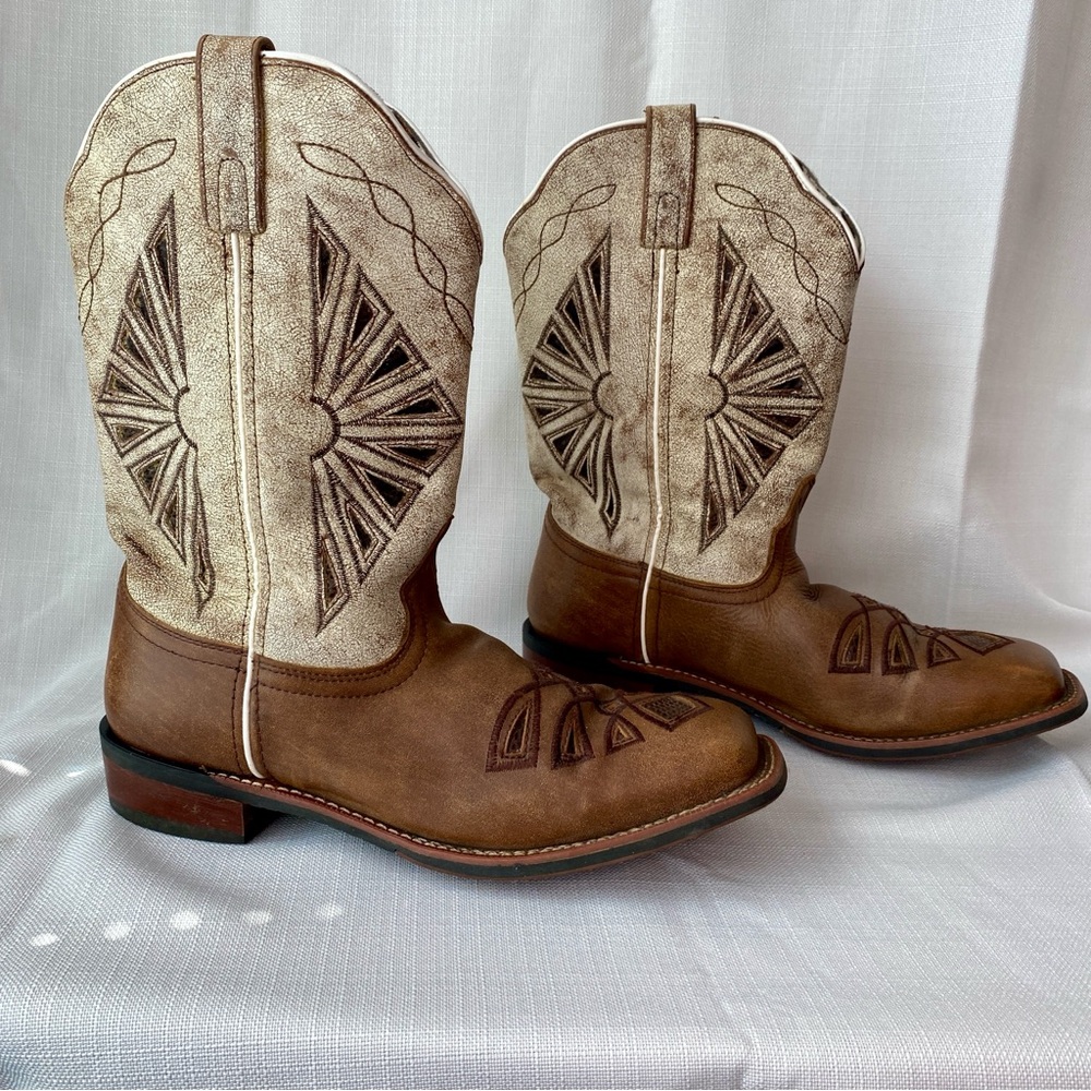 Laredo Kite Days Square Toe Western Cowboy Boots Mid Calf Women’s Size 11 - Picture 2 of 9